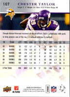 2008 Upper Deck Chester Taylor #107