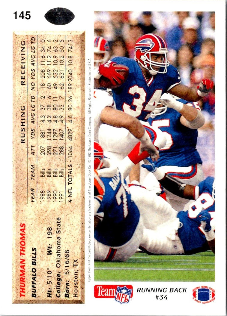 1992 Upper Deck Thurman Thomas