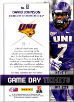 2015 Panini Contenders Draft Picks Game Day Tickets David Johnson #63