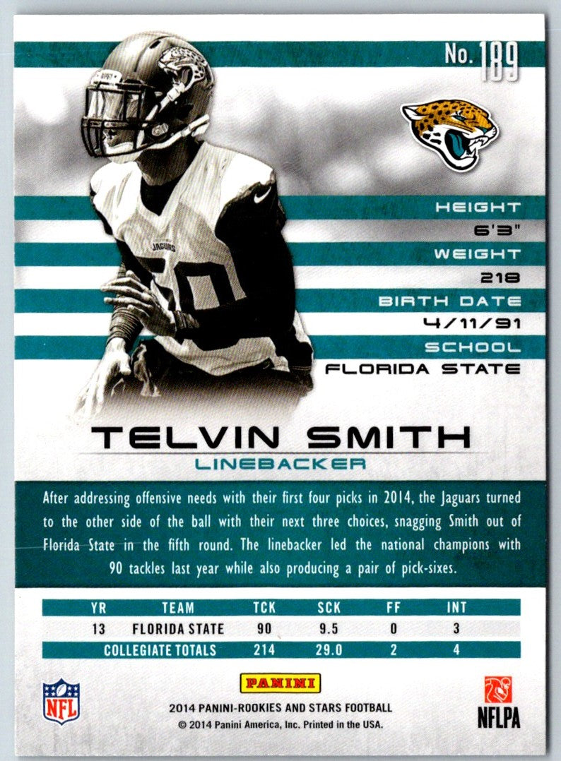 2014 Panini Rookies & Stars Longevity Telvin Smith