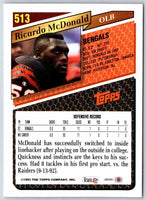 1993 Topps Ricardo McDonald #513