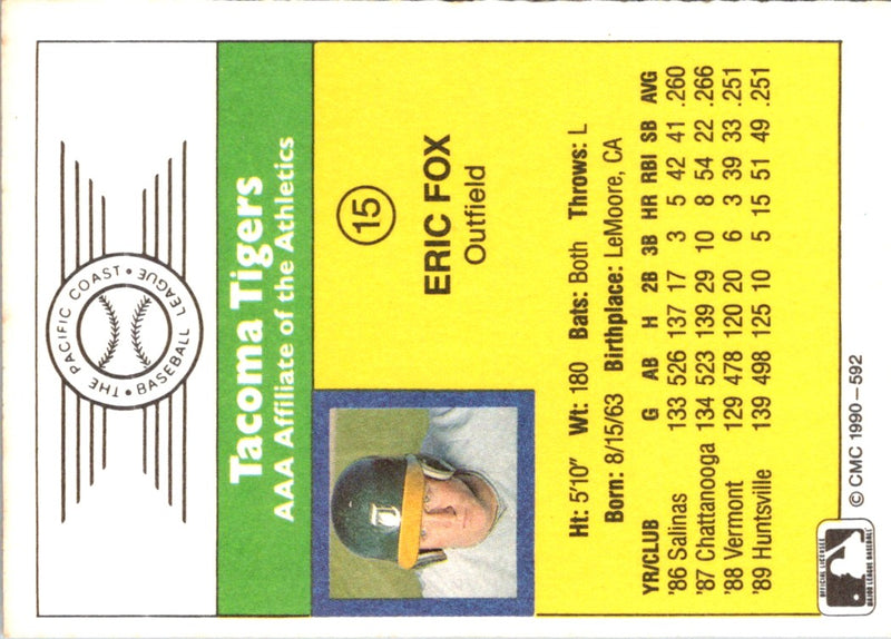 1990 CMC Tacoma Tigers Eric Fox