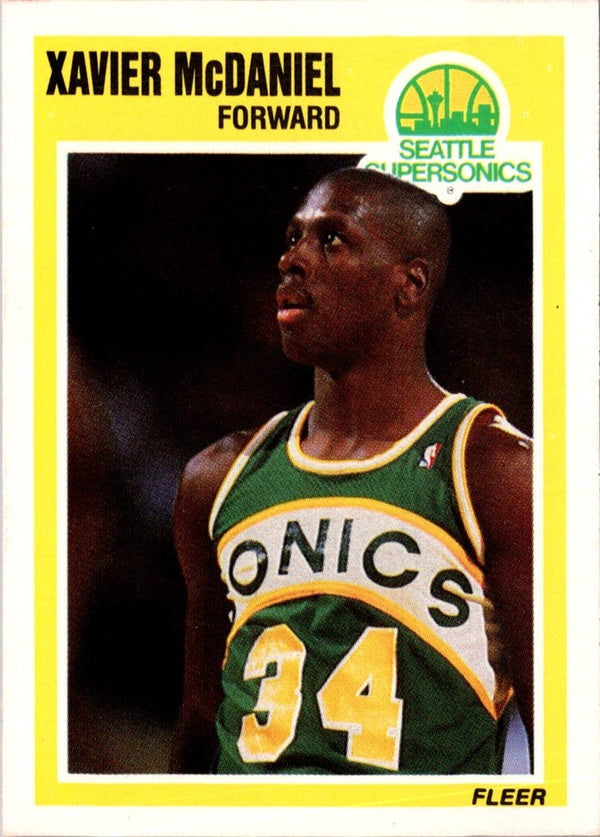 1989 Fleer Xavier McDaniel #148