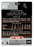 2002 Topps Total Brian West