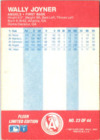 1987 Fleer Baseball All-Stars Wally Joyner #23