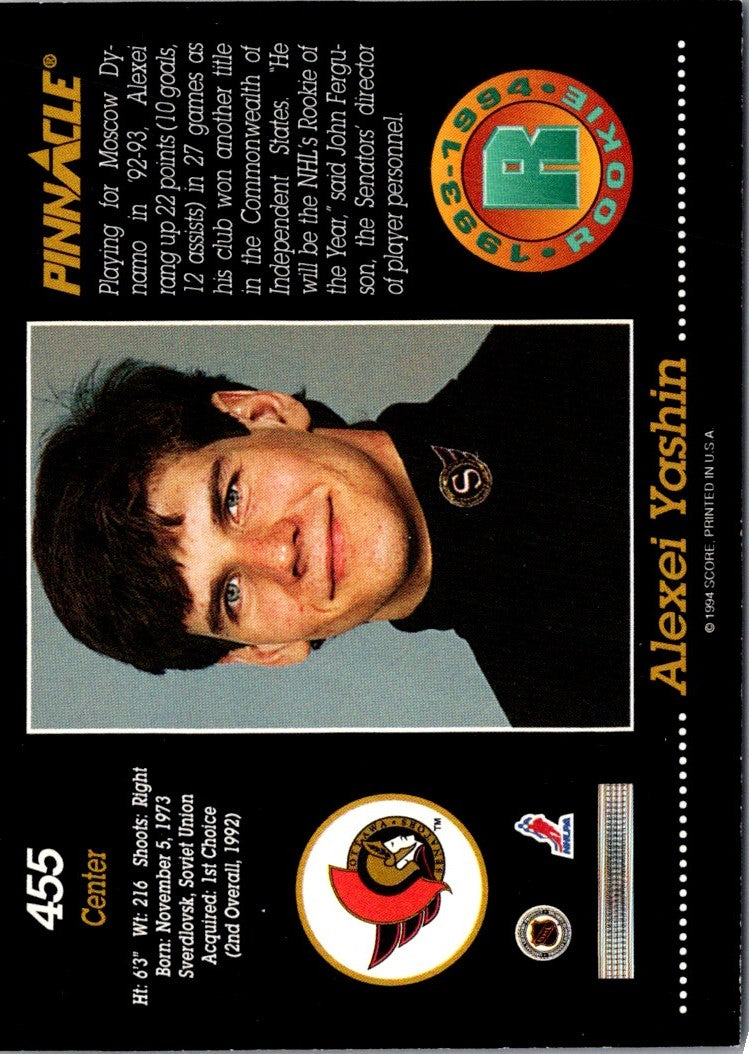 1993 Pinnacle Alexei Yashin