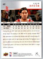2008 Upper Deck Luis Scola #60