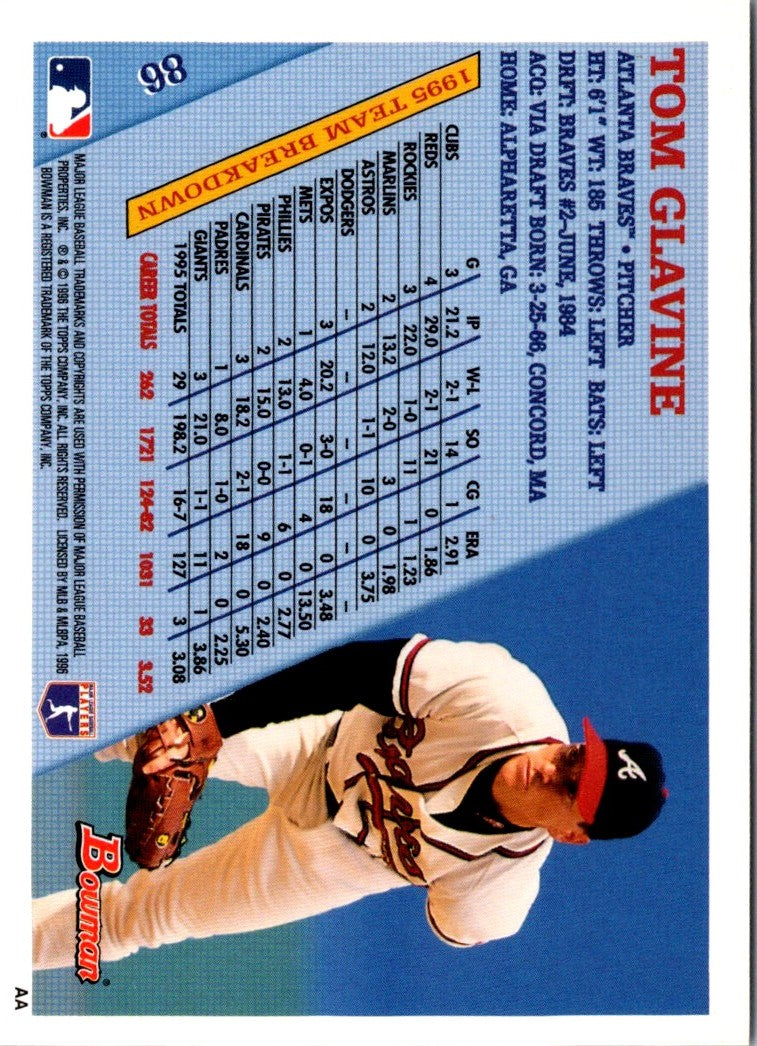 1996 Bowman Tom Glavine