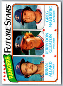1980 Topps Rangers Future Stars - Brian Allard/Jerry Don Gleaton/Greg Mahlberg