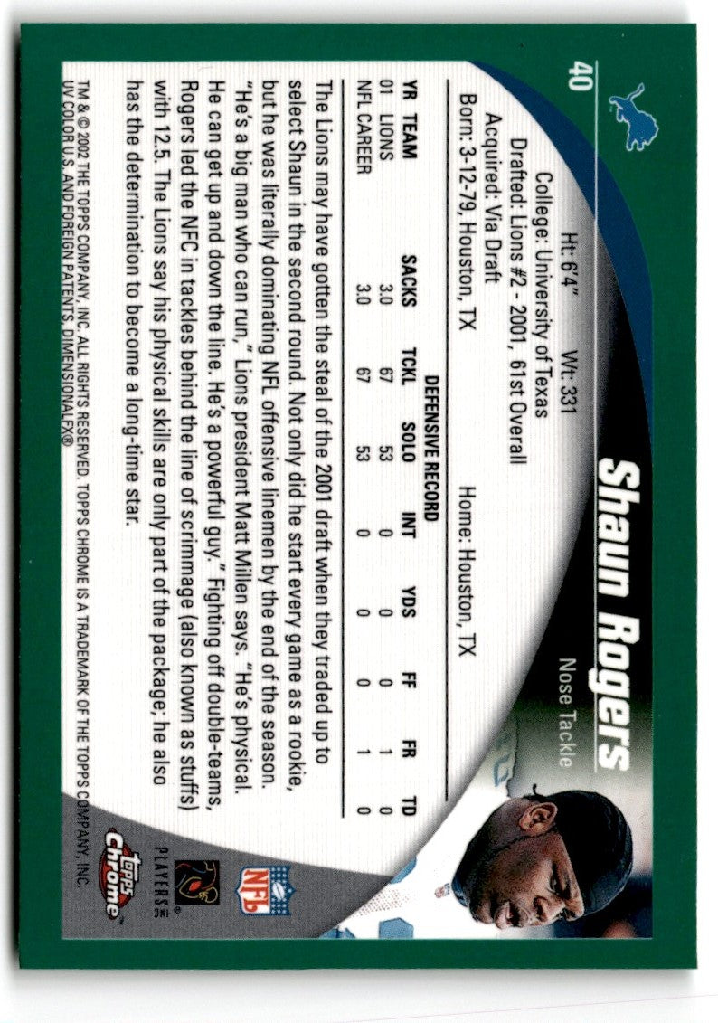 2002 Topps Chrome Shaun Rogers