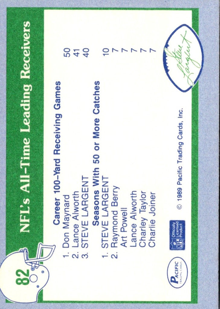 1989 Pacific Steve Largent NFL All-Time Leader