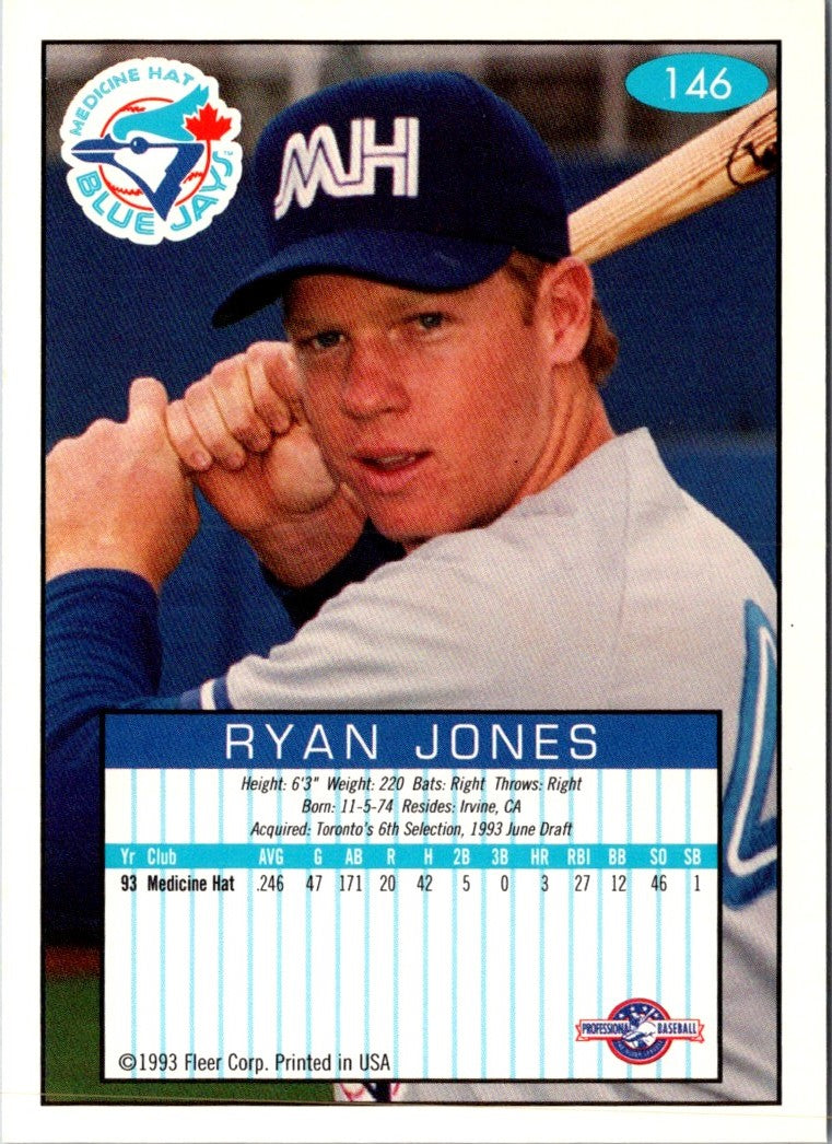 1993 Fleer Excel Ryan Jones