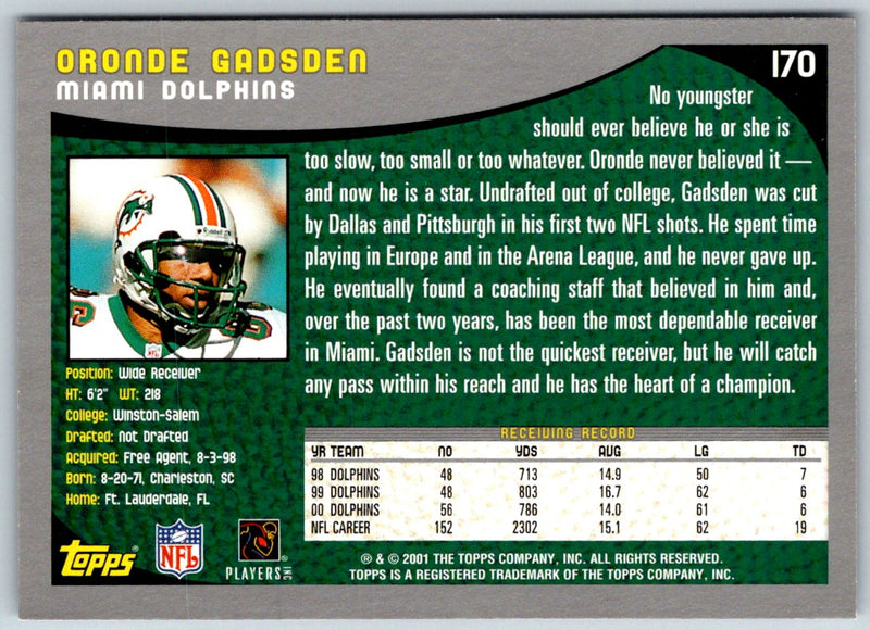 2001 Topps Oronde Gadsden