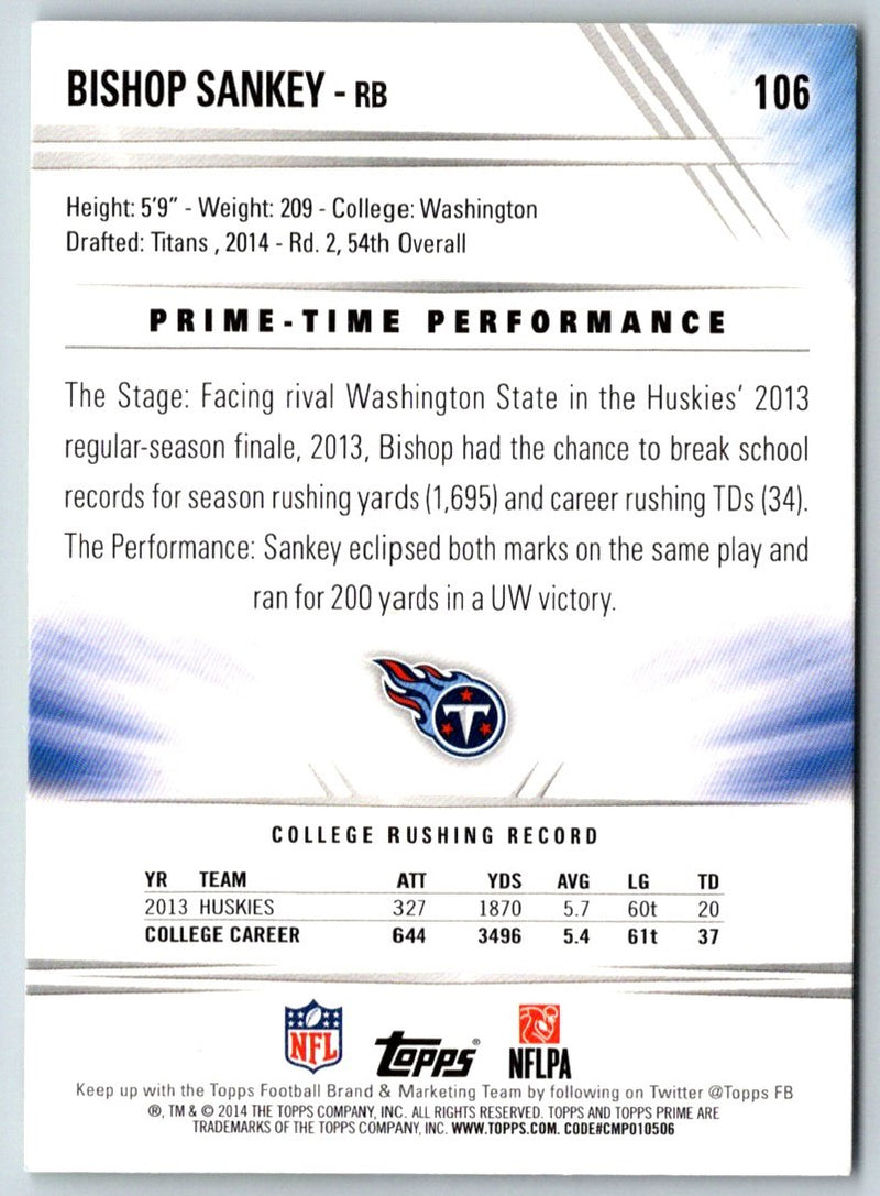 2014 Topps Prime Retail Bishop Sankey