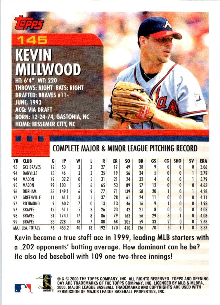 2000 Topps Opening Day Kevin Millwood