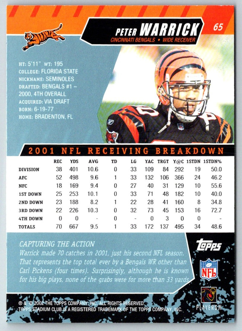 2002 Stadium Club Peter Warrick