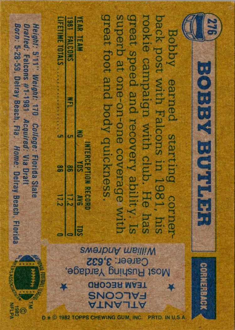 1982 Topps Bobby Butler