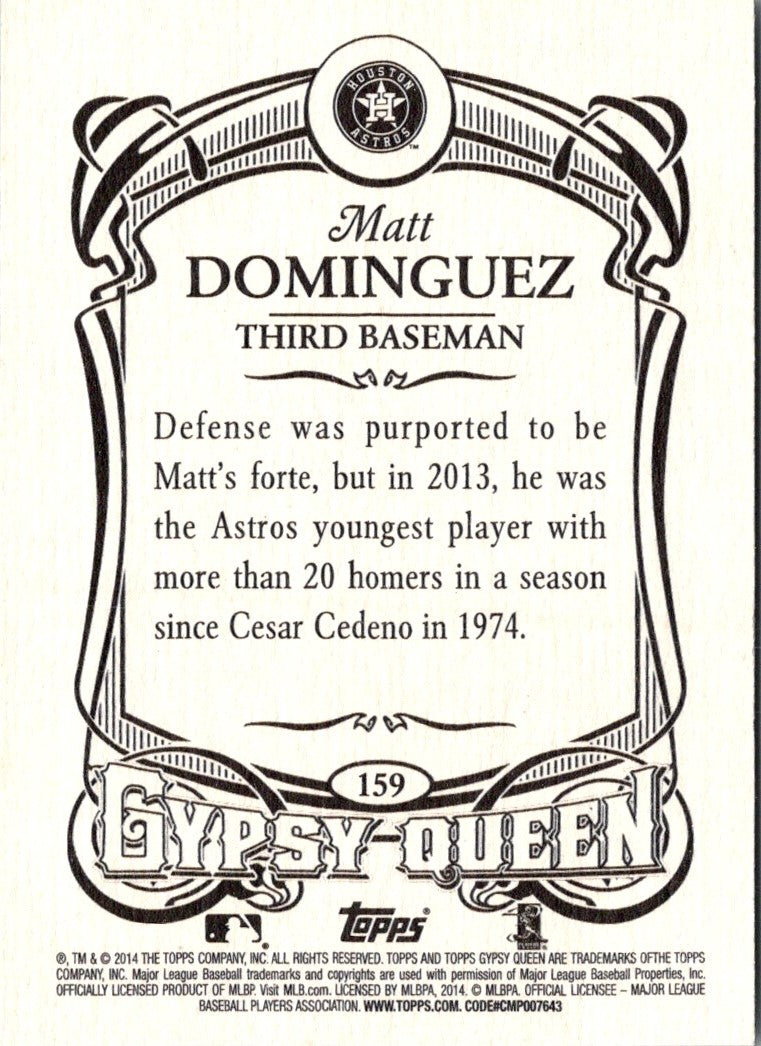 2014 Topps Gypsy Queen Matt Dominguez