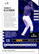 2021 Panini Absolute Charlie Blackmon
