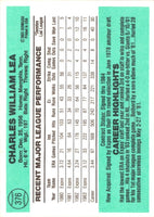 1984 Donruss Charlie Lea #376
