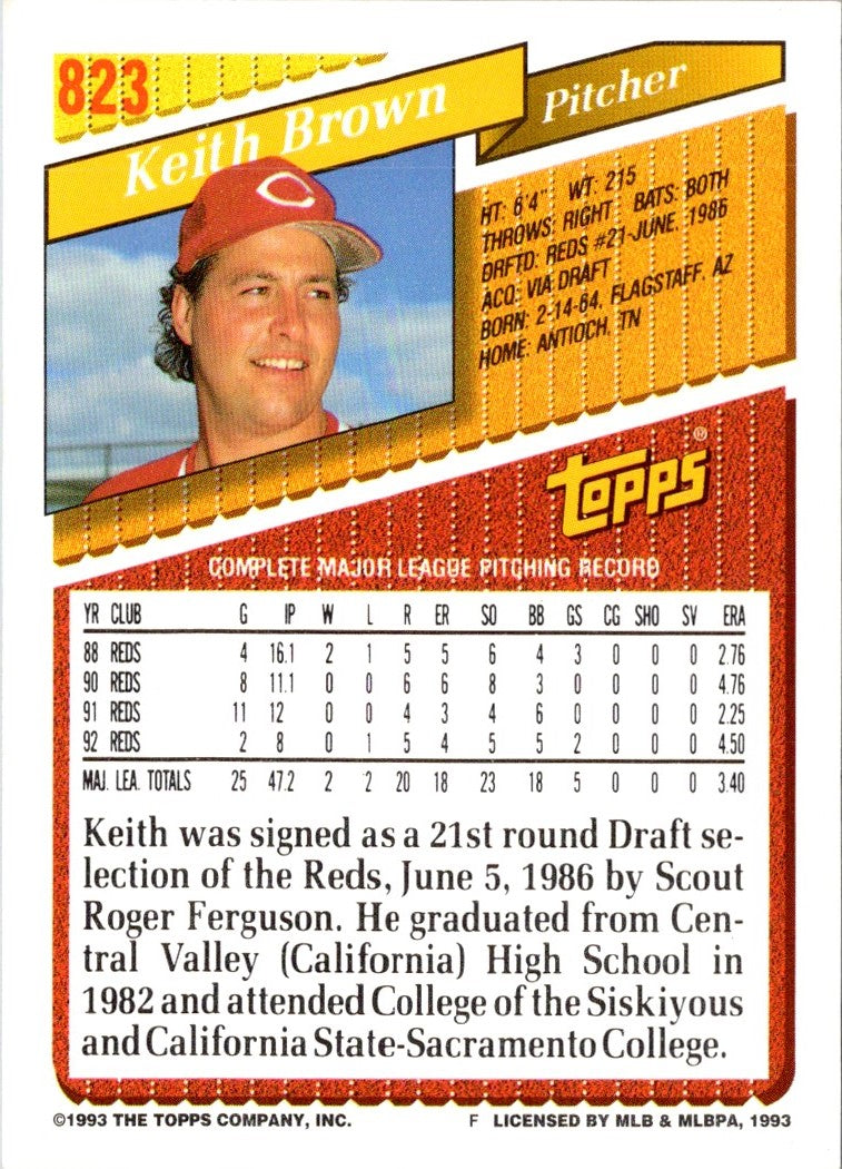 1993 Topps Gold Keith Brown
