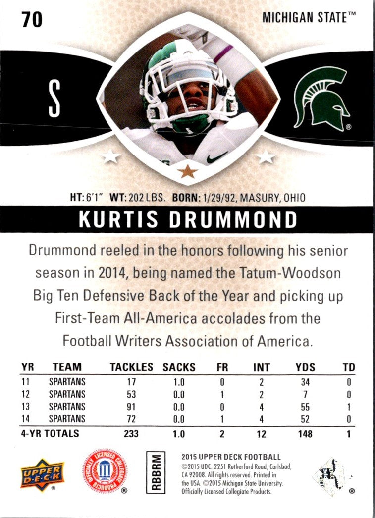 2015 Upper Deck Kurtis Drummond