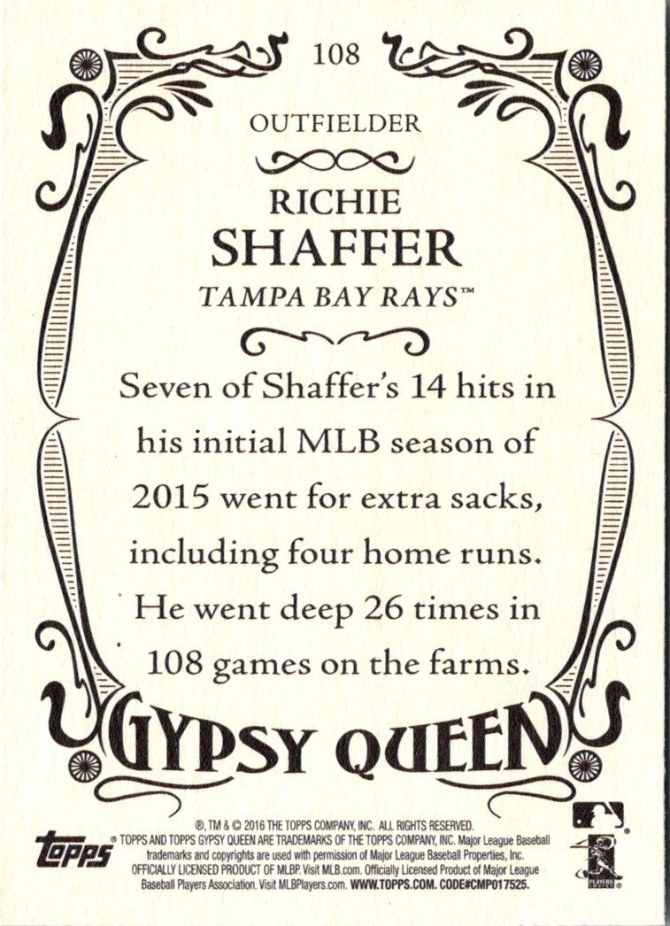 2016 Topps Gypsy Queen Richie Shaffer