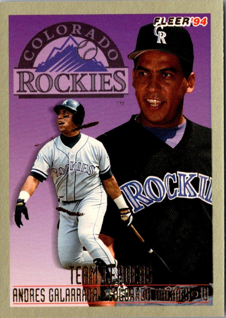 1994 Fleer Team Leaders Andres Galarraga