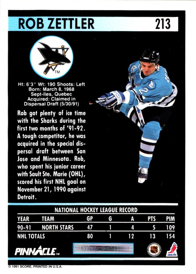 1991 Pinnacle Rob Zettler