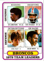 1980 Topps Otis Armstrong/Rick Upchurch/Steve Foley/Brison Manor #151