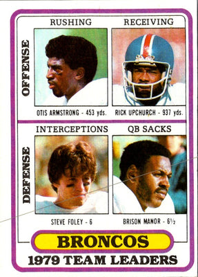 1980 Topps Otis Armstrong/Rick Upchurch/Steve Foley/Brison Manor #151