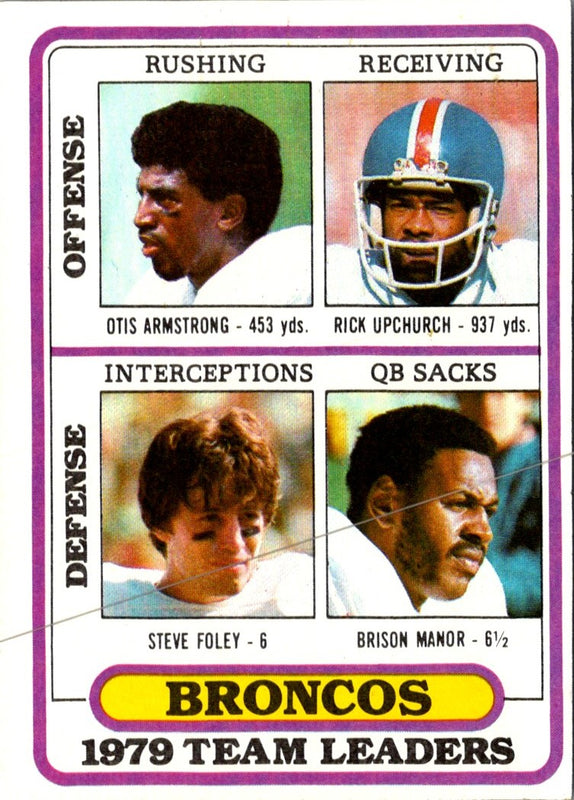 1980 Topps Otis Armstrong/Rick Upchurch/Steve Foley/Brison Manor #151