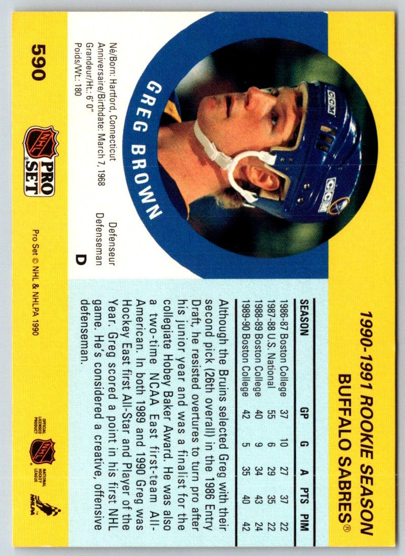 1990 Pro Set Greg Brown