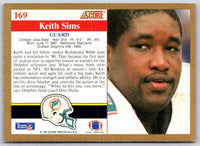 1991 Score Keith Sims #169