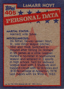 1984 Topps LaMarr Hoyt