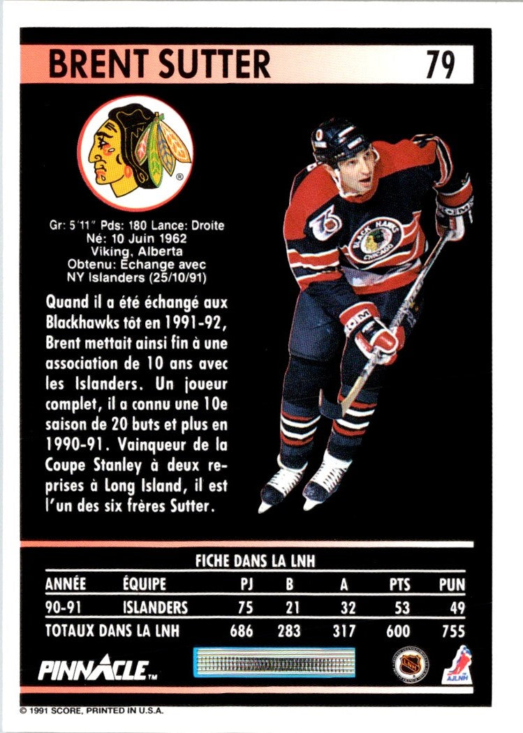 1991 Pinnacle Brent Sutter