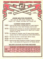 1981 Donruss Mickey Rivers #496