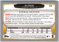 2013 Bowman Ali Solis #175