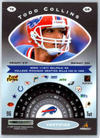 1997 Pinnacle Certified NFL Todd Collins #72