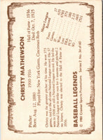 1981 Cramer Baseball Legends Series 2 Christy Mathewson #34
