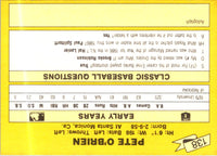 1987 Classic Update Yellow Pete O'Brien #138