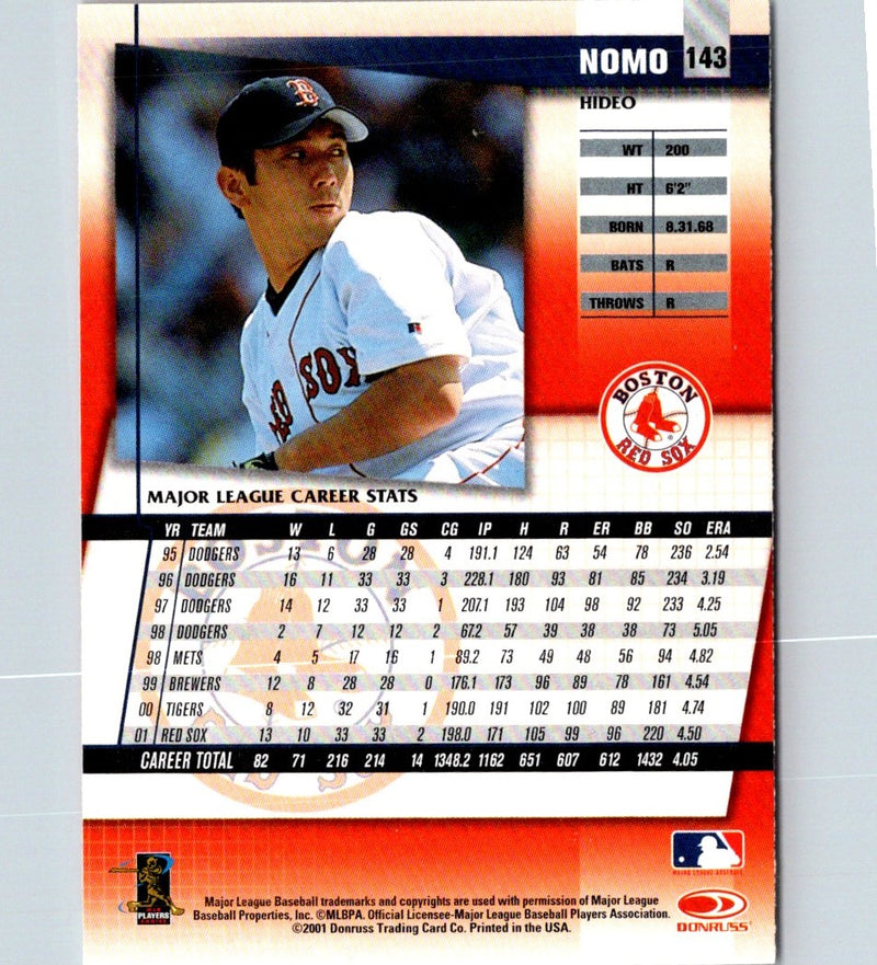 2002 Donruss Fan Club Hideo Nomo