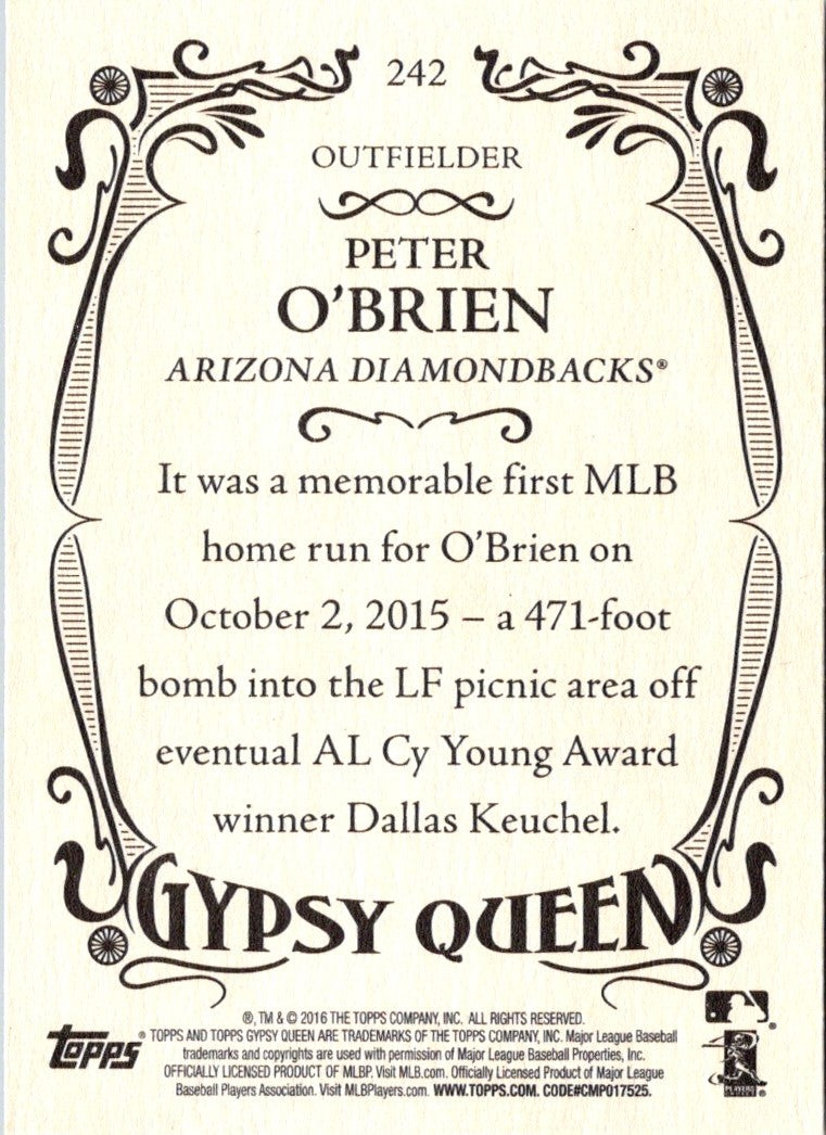 2016 Topps Gypsy Queen Peter O'Brien