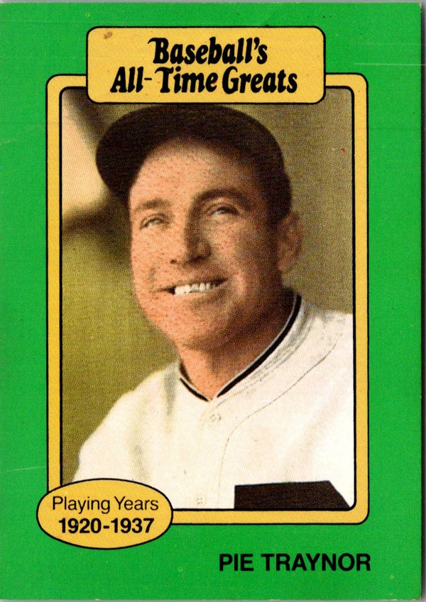 1987 Hygrade All-Time Greats Pie Traynor #NNO