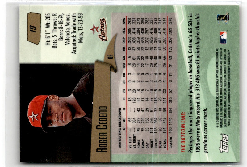 2000 Stadium Club Chrome Roger Cedeno
