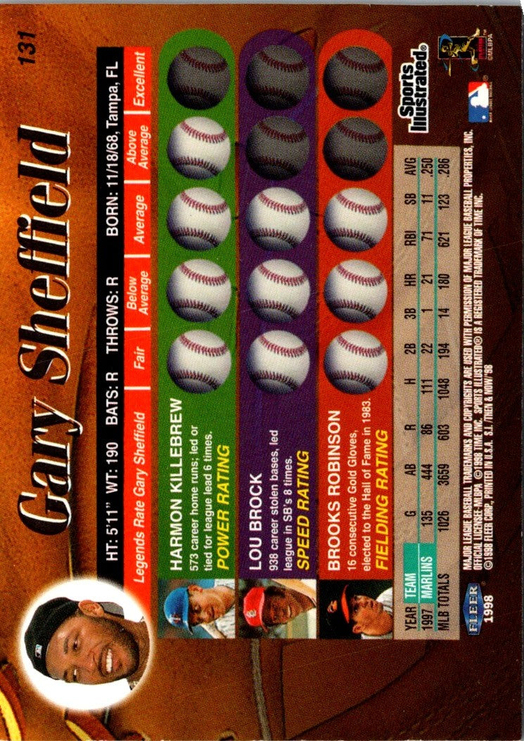 1998 Sports Illustrated Then and Now Gary Sheffield