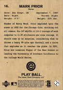 2003 Upper Deck Play Ball Red Backs Mark Prior