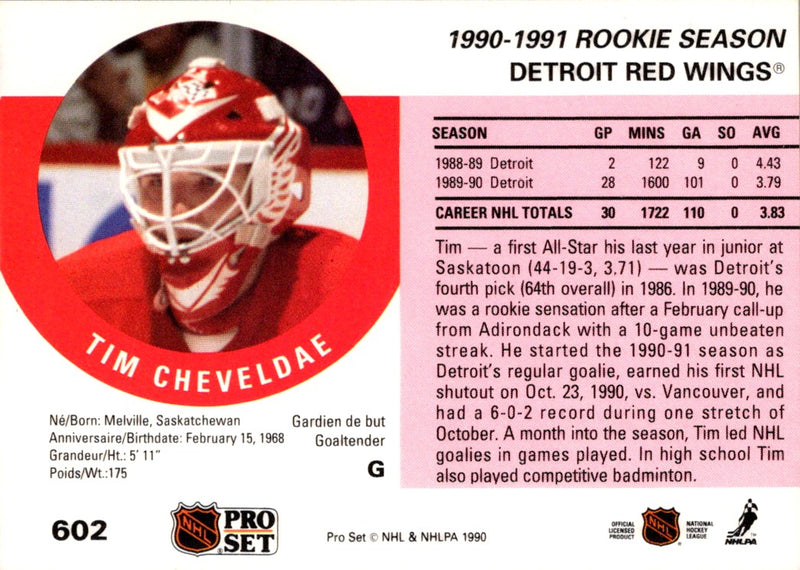 1990 Pro Set Tim Cheveldae