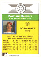 1990 CMC Portland Beavers Doug Baker #18