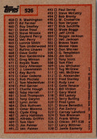 1983 Topps Checklist 529-660 #642